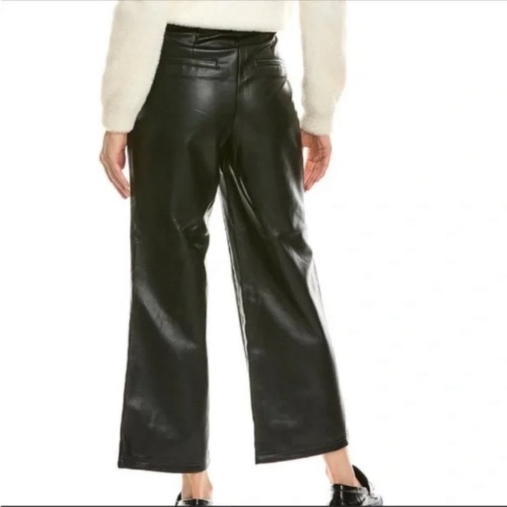 Bagatelle Collection Faux Leather NWT Pants Wide Leg crop Trousers High Rise